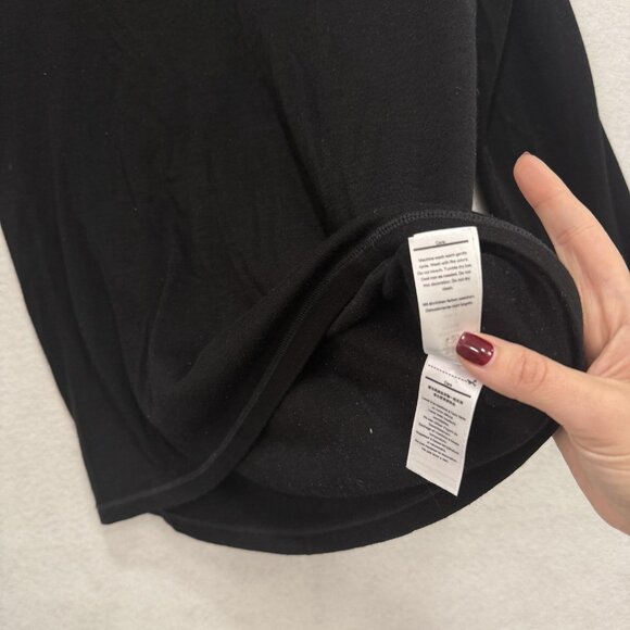 Smartwool Shirt Mens Large Black Merino 150 Base Layer Quarter Zip Thermal - Picture 8 of 10